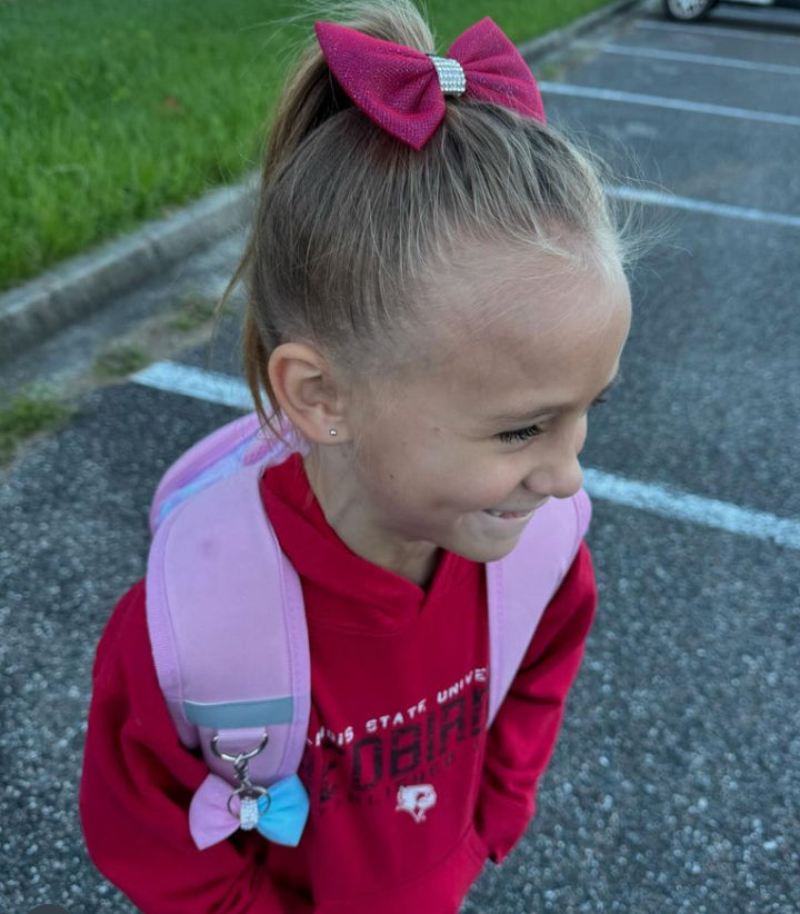 Addi’s Cotton Candy Mini Bow Bag Tag