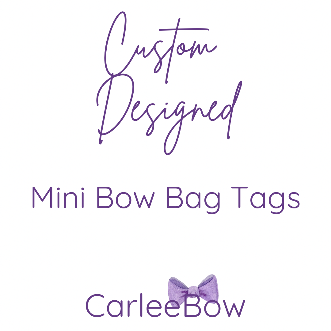 A-Custom Mini Bow Bag Tags