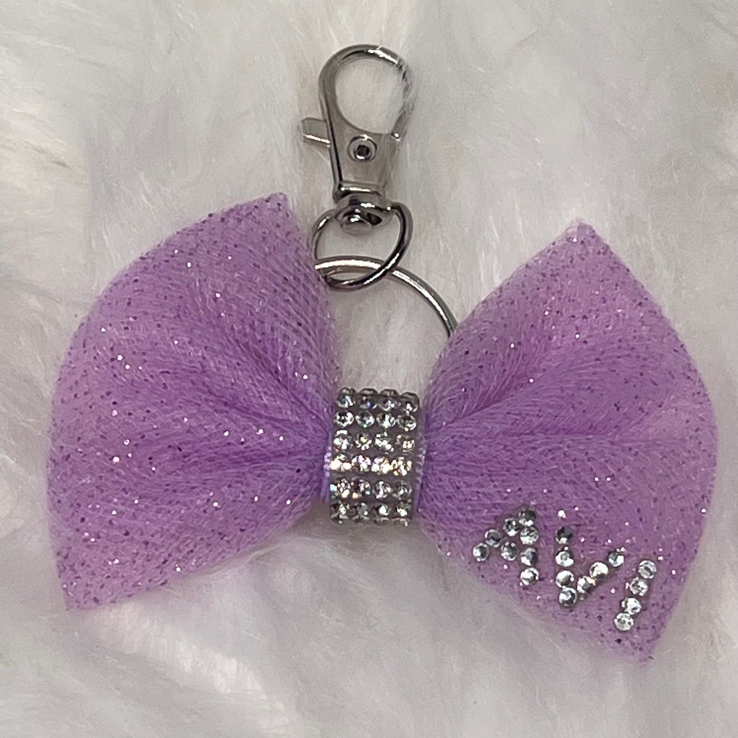 Avi’s Personalized Lavender Mini Bag Tag