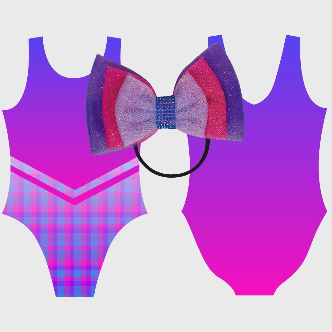 G&G Pretty in Pink Purple Plaid Triple